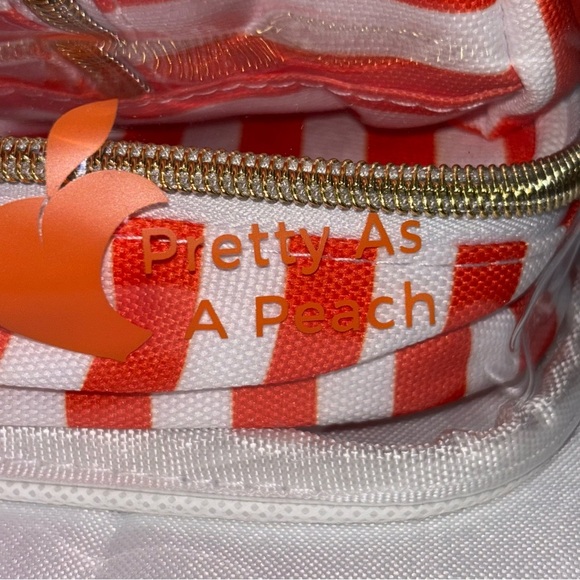 2/$30 Pretty As A Peach 4-in-1 Train Case Travel Toiletry Cosmetic Case Pouches - Picture 3 of 8